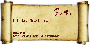 Flits Asztrid névjegykártya